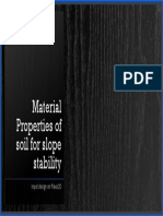 Material Properties of Soil For Slope Stability