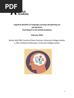 Cognitive Benefits Language Learning Final Report