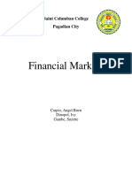 Financial Markets: Saint Columban College Pagadian City