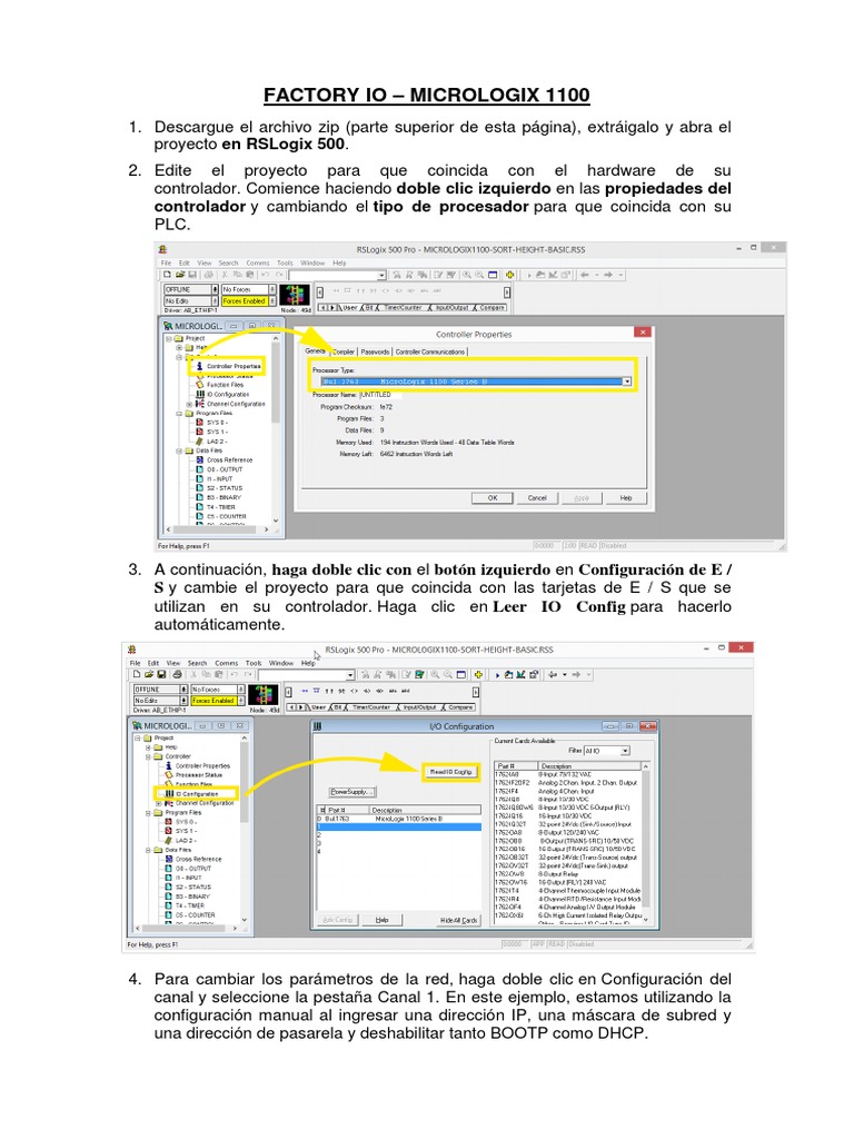 Factory Io - Micrologix | PDF