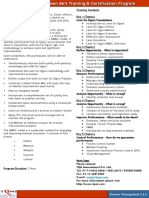 Lean Six Sigma Green Belt Info Sheet