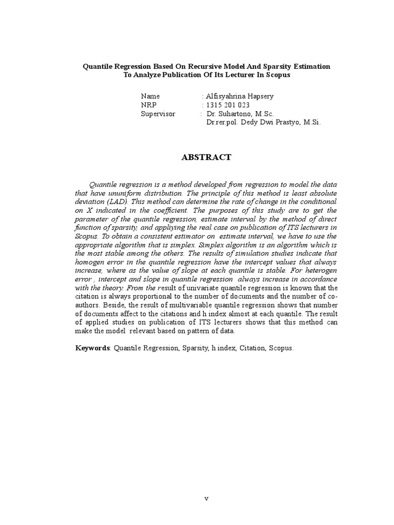 Quantile Regression Based On Recursive Model and Sparsity Estimation To ...