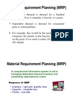 Material Requirement Planning (MRP)