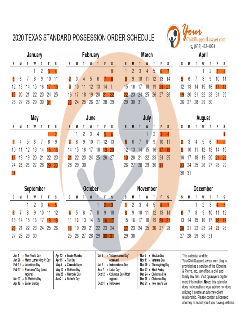 Texas Spo 2020 Calendar | Pdf