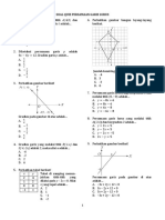 Soal Matematika Kelas VIII Persamaan Garis Lurus