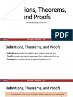 Definitions, Theorems, and Proofs: Teori Bahasa Dan Automata
