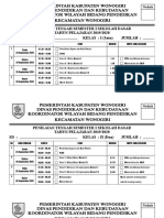 Jadwal Tematik SD WNG PDF