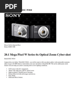 20.1 Mega Pixel W Series 6x Optical Zoom Cyber-Shot