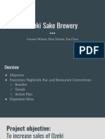 Ozeki Sake Brewery: Connor Wilson, Eliza Talvola, Yue Chen