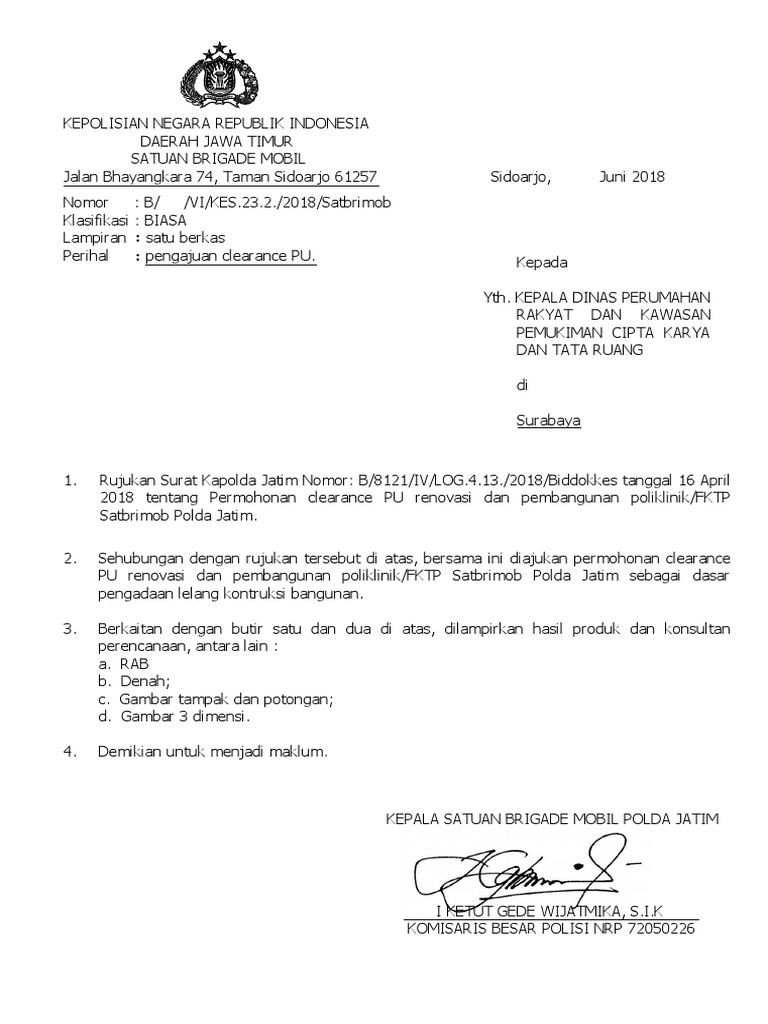 Surat Pengantar Pu Pdf