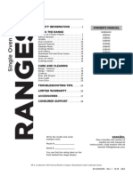 GE Gas Range Owner's Manual JGB700