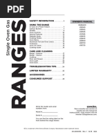 GE Gas Range Owner's Manual JGB700