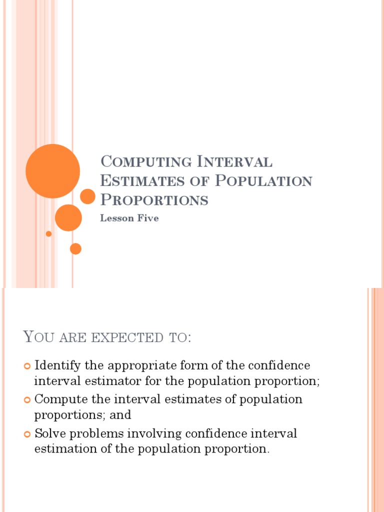 Estimating Population Proportions | PDF | Confidence Interval | Sample ...