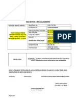 Test Report - Metallography: Customer Name& Address