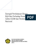 KEI-Dampak Pembatasan Ekspor Bijih Besi Terhadap Penerimaan Sektor ESDM Dan Perekonomian Nasional PDF