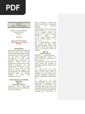 Notarial Practice Rule
