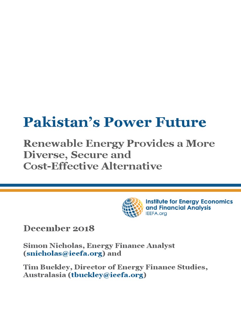 Pakistan's Renewable Energy Future | PDF | Renewable Energy ...