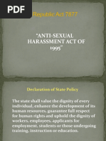 RA 7877 Anti Sexual Harassment Act of 1995