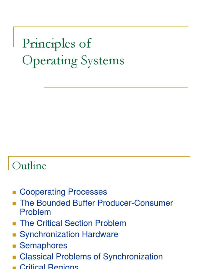 Classical Synchronization Problems in OS | PDF | Operating System ...