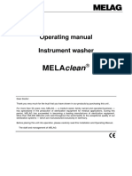 Melaclean: Operating Manual Instrument Washer