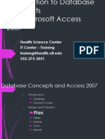 Database Concepts and Access 2007 Introduction