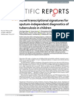Novel transcriptional signatures for sputum-independent diagnostics of tuberculosis in children