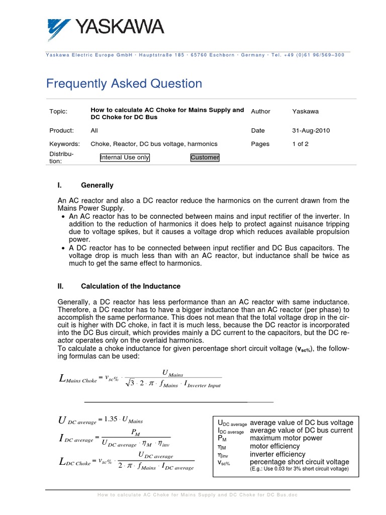 AC Choke Calculation PDF Power Inverter Rectifier