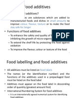 Use of Recent Food Additives