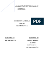 National Institute of Technology Rourkela: Composite Material (ME-311) Assignment - 01