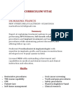 Curriculum Vitae: DR - Marina Francis