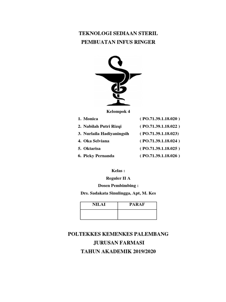 Pembelajaran Infus Ringer dan NaCl | PDF