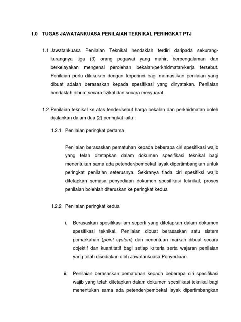 Lampiran B 3 13 Tugas Jawatankuasa Penilaian Teknikal Peringkat Ptj Pdf