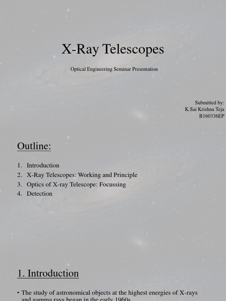 X-Ray Telescopes: Principles and Uses | PDF | X Ray | Telescope
