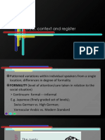 Style, context and register: Understanding how language varies based on situation