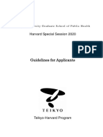 Teikyo-Harvard Public Health Program Guidelines