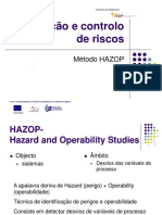 HAZOP- método de identificação de perigos e problemas de operação