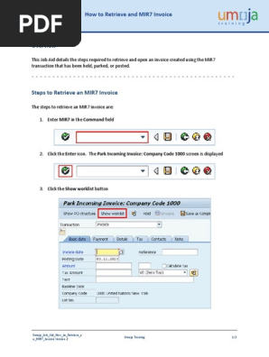 Retrieve Mir7 Invoice Umoja Job Aid v2