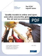 Quality Models in Online and Open Education Around The Globe: State of The Art and Recommendations
