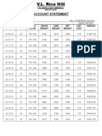 Account Statement: Date DR# Truck Plate Gross Weight Tare Weight NET Weight Unit Cost Amount