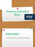 Pronoun-Antecedent Rules