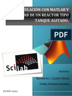 Simulación CSTR Matlab y Scilab