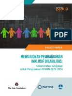 Pattiro Policy Paper Mewujudkan Pembangunan Inklusif Disabilitas