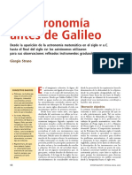 STRANO, G. La Astronomía Antes de Galileo (Inv. y Ciencia, N. 400, Enero 2010)