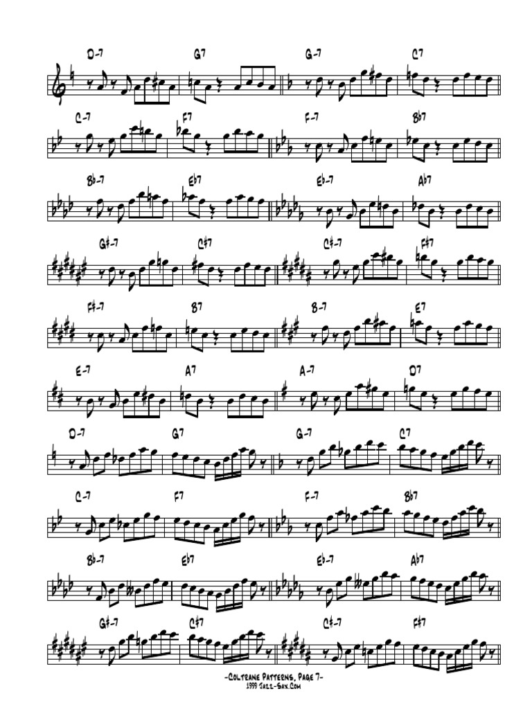 Coltrane Patterns 7 | PDF