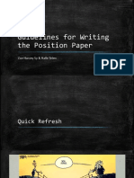 Guidelines For Writing The Position Paper