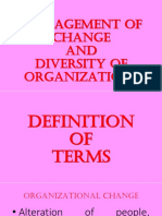 Management of Change AND Diversity of Organizations