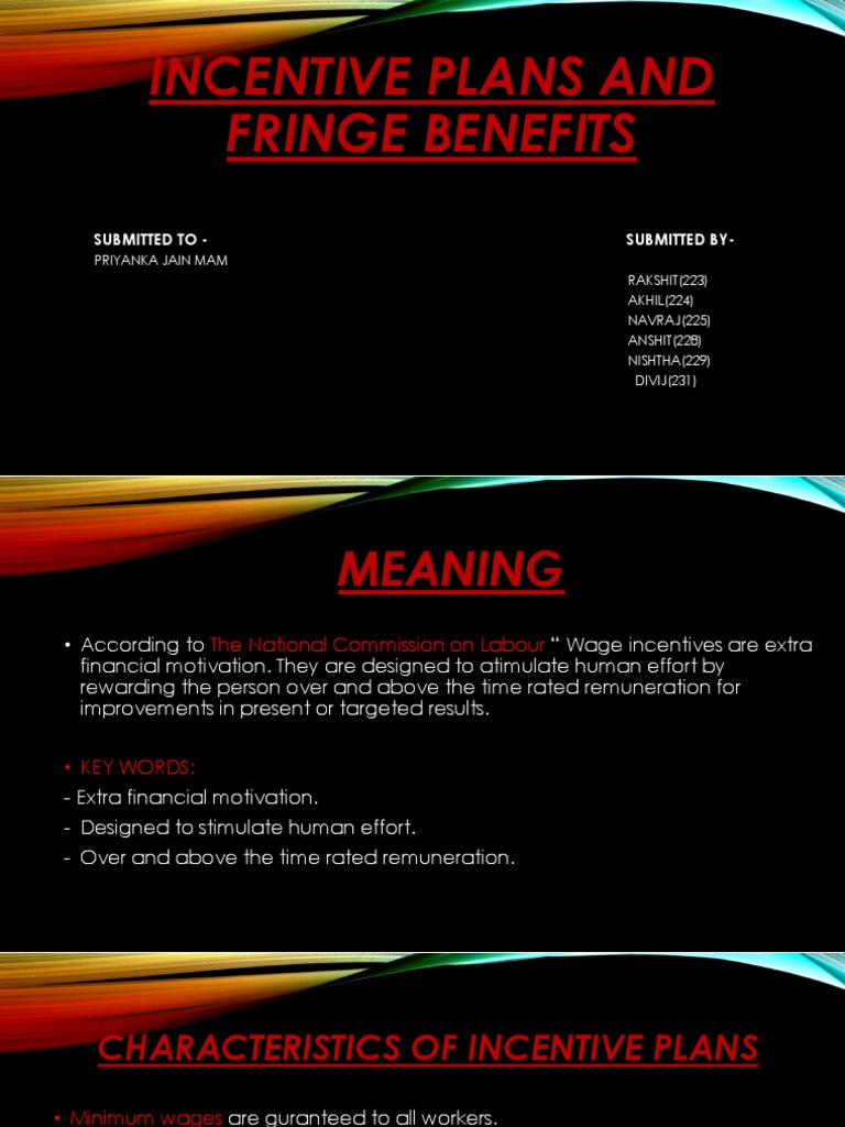 CH - Incentive Plans | PDF | Employee Benefits | Employment