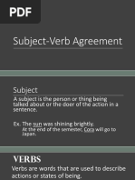 Subject Verb Agreement