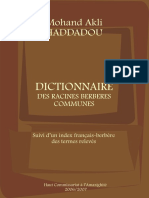 Dictionnaire Des Racines Berberes Communes Mohand Akli Haddadou PDF