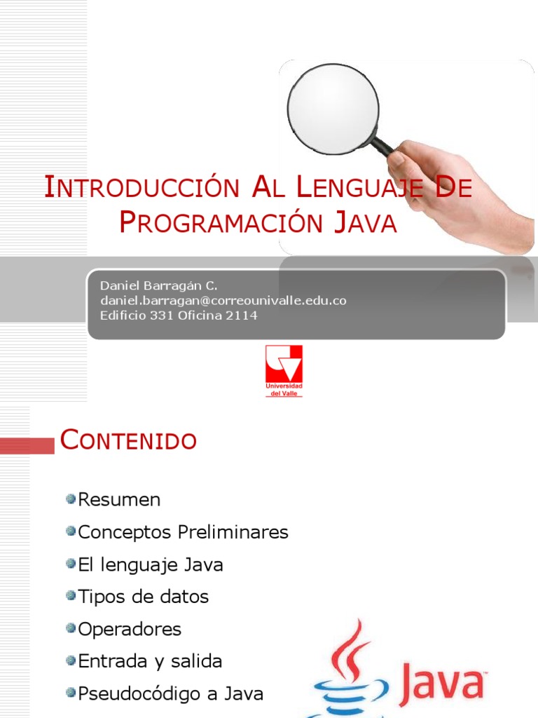 Clase 2 - Introduccion A Java | PDF | Programa de computadora ...
